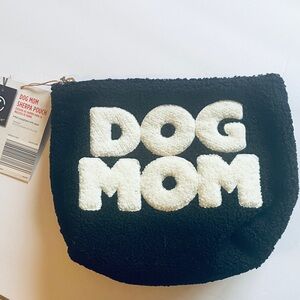 Dog Mom Sherpa Pouch - Black and White, NWT